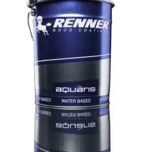 A blue and black container with the name of renner on it.